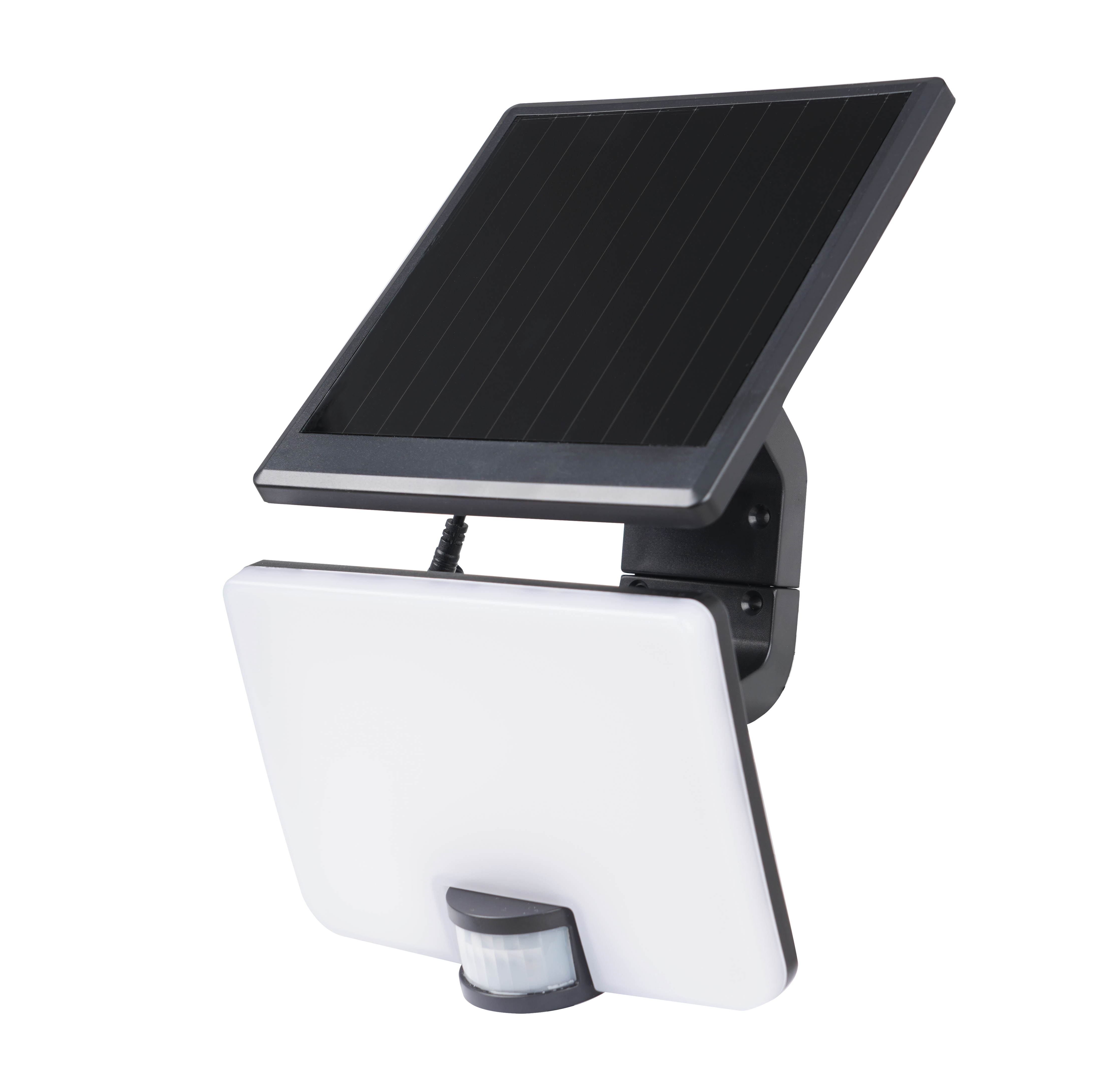 LED PIR Sensor Solar FloodLight 12W 1500Lm 4000k Black/White