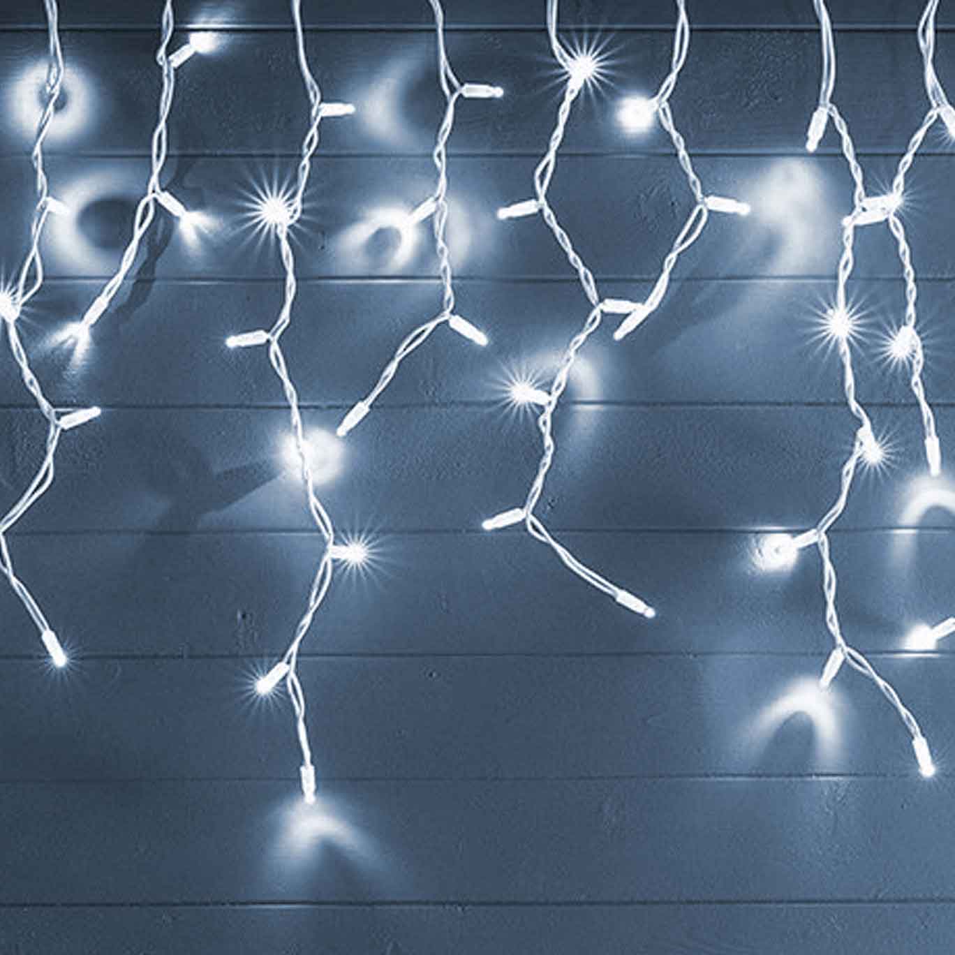 5M 80LED Icicle Lights, Warm White & Cool White Options, IP44 - Connectable Outdoor & Indoor String Lights