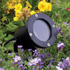 Black GU10 LED Garden Spotlight with Spike & Surface Mount - 800mm Flex