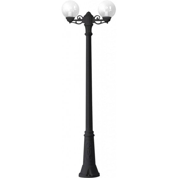 Fumagalli Gigi Bisso Globe 250 Double Lamp Post Clear Bulbs