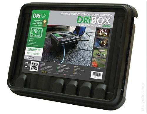 DRiBOX IP55 Large Outdoor Weatherproof Electrical Box-Black
