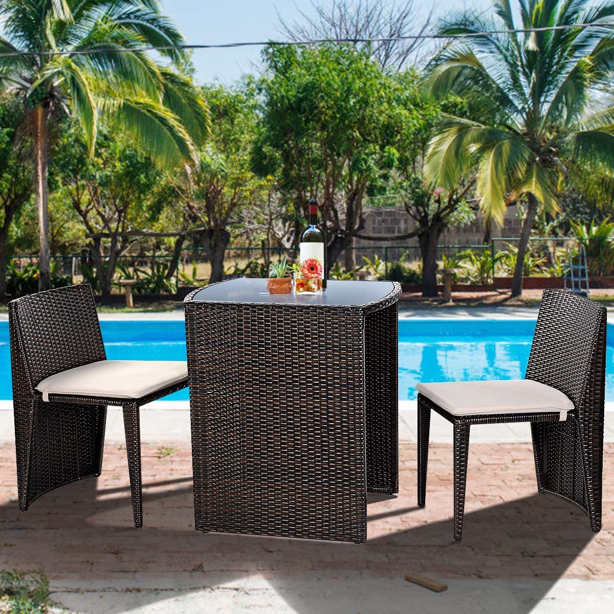 garden dining set 2 seater bistro set